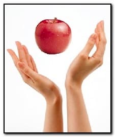 маска для рук с яблоком