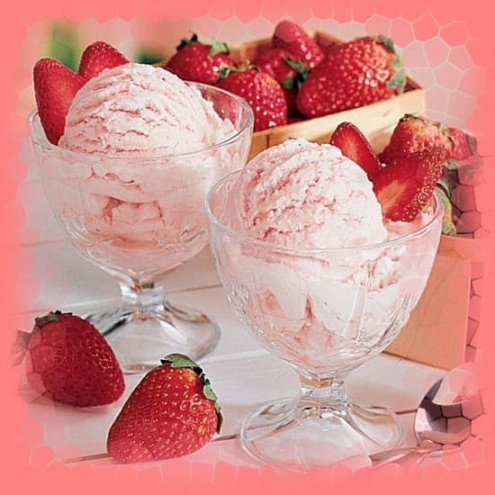 диетическое клубничное мороженое, ягодное мороженое